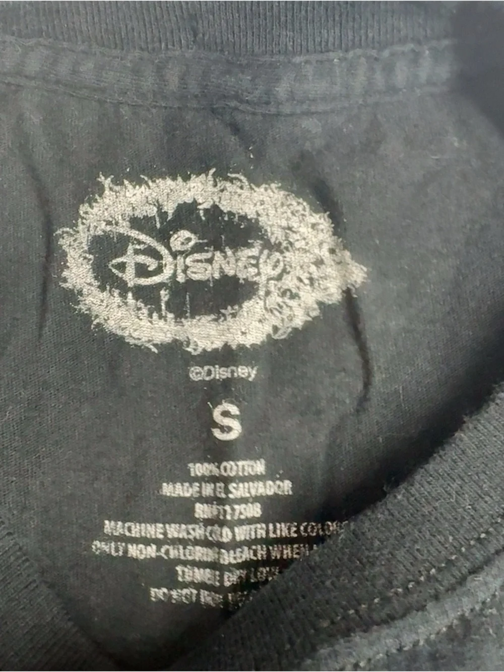 Disney Black Kingdom Hearts Graphic Tee with White Icons - Picture 4 of 4
